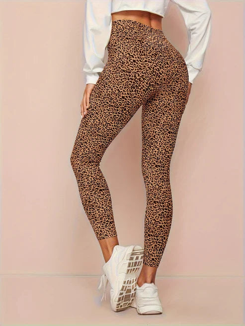 Abril | Leggings de cintura alta para mujer con estampado de leopardo