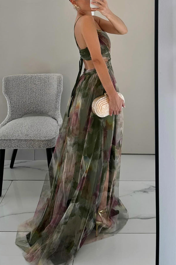 Saioa | Vestido largo floral de mujer con estilo romántico