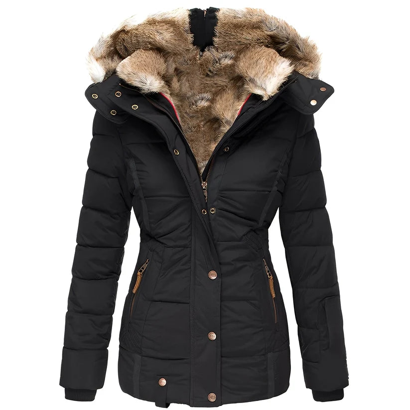 Noemí | Chaqueta elegante y cálida para mujer con capucha
