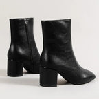 Begoña | Botines de mujer con tacón ancho y cremallera lateral