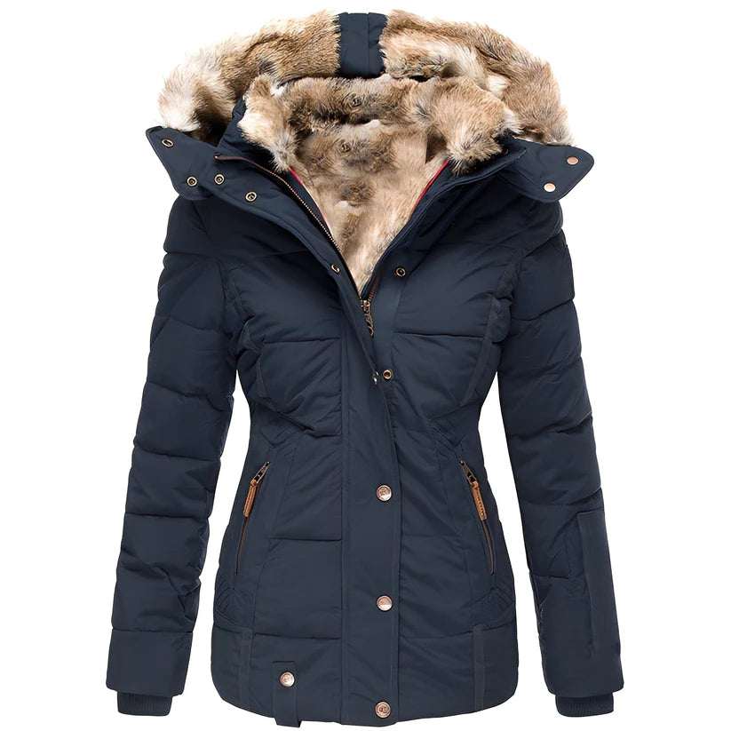 Noemí | Chaqueta elegante y cálida para mujer con capucha