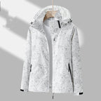 Lara | Elegante chaqueta de mujer estampada con capucha para exteriores