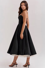 Edurne – Vestido midi de cóctel elegante para fiestas y eventos