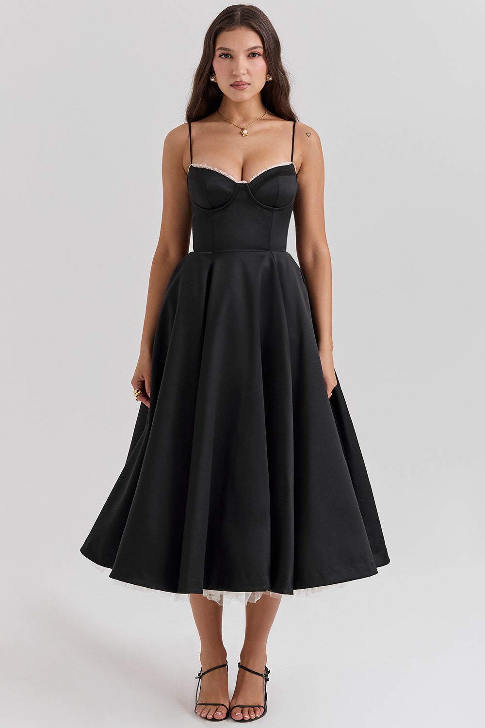Edurne – Vestido midi de cóctel elegante para fiestas y eventos