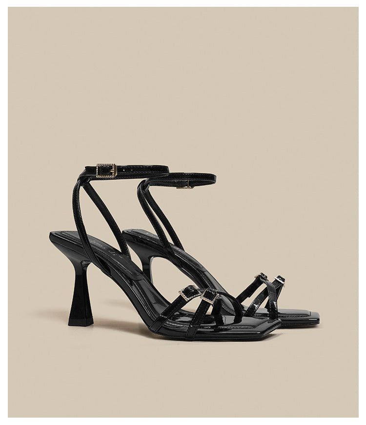 Bella | Tacones Altos Mujer con Pulsera al Tobillo y Tacón Grueso