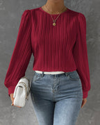 Zulema – Blusa elegante de cuello redondo para mujer