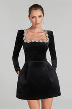 Claudia | Vestido de Terciopelo Sofisticado Chic