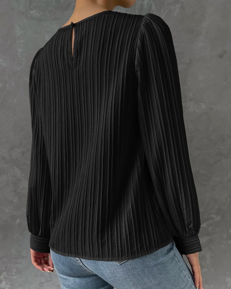 Zulema – Blusa elegante de cuello redondo para mujer
