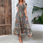 Elena | Vestido maxi bohemio con encanto retro