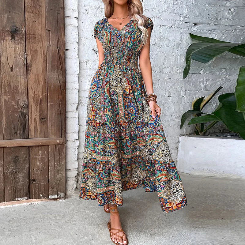 Elena | Vestido maxi bohemio con encanto retro