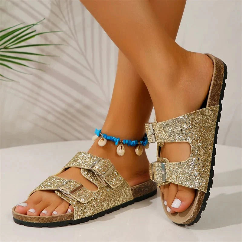 Camila | Sandalias Elegantes con Doble Hebilla