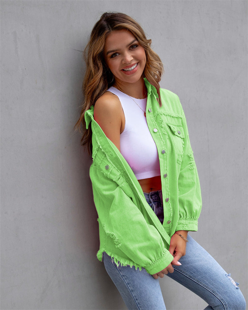 Raisa | Chaqueta vaquera de mujer en tonos primaverales – estilo casual