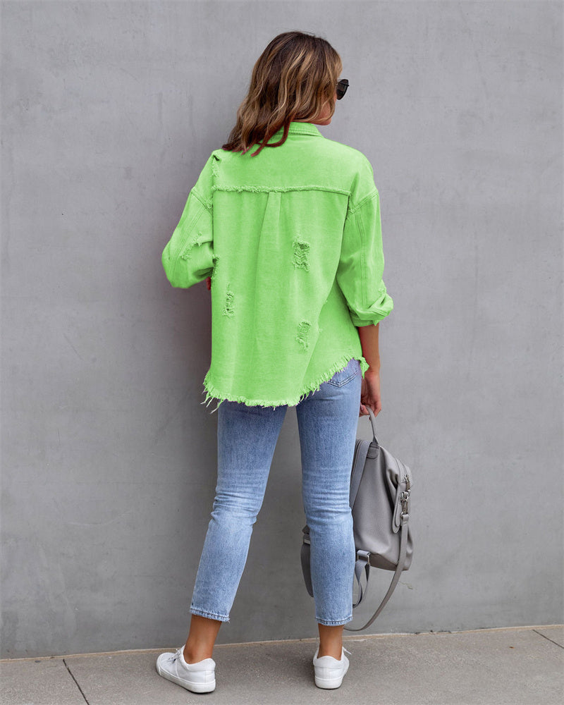 Raisa | Chaqueta vaquera de mujer en tonos primaverales – estilo casual