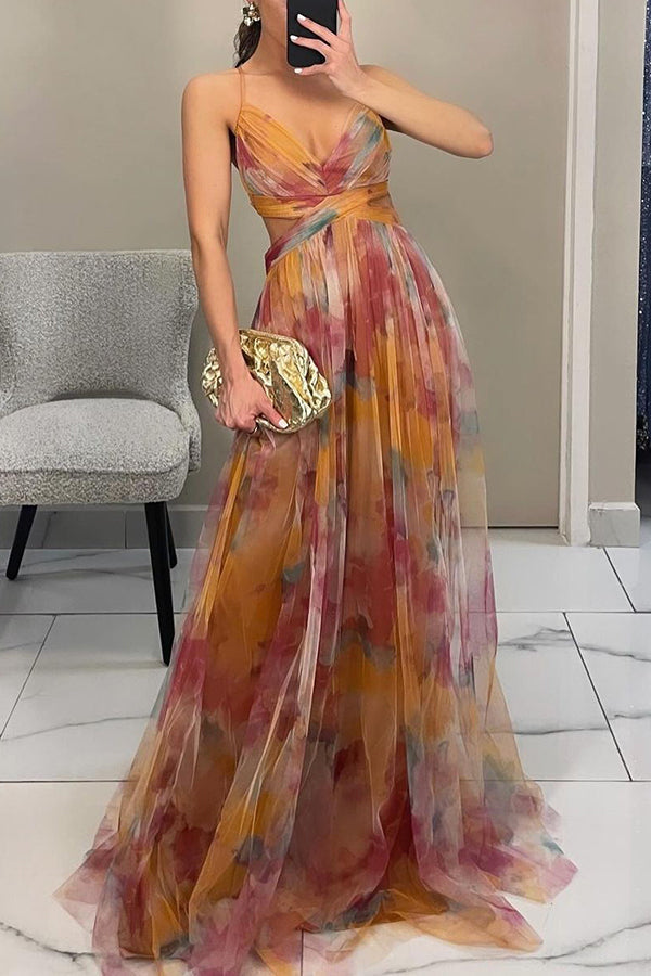 Saioa | Vestido largo floral de mujer con estilo romántico