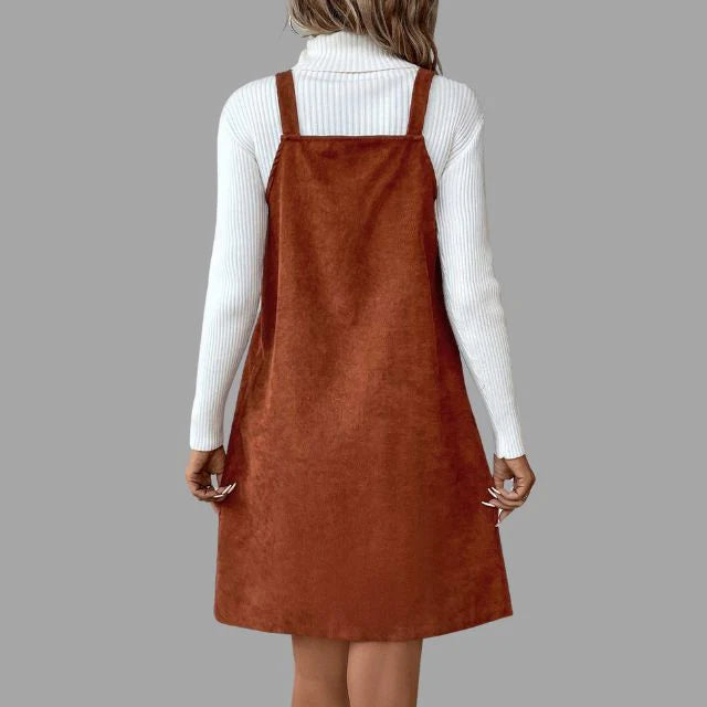 Teresa | Vestido de pana con tirantes y detalles chic