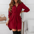 Sofía | Vestido Camisero con Cinturón Elegante