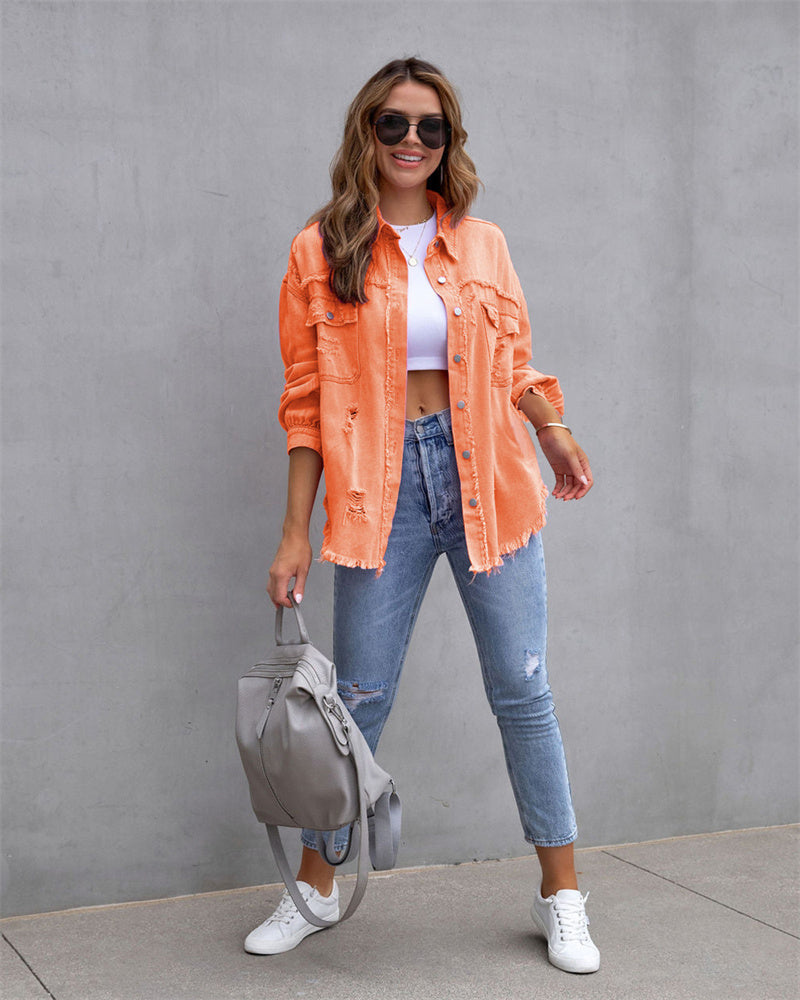 Raisa | Chaqueta vaquera de mujer en tonos primaverales – estilo casual