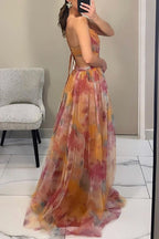 Saioa | Vestido largo floral de mujer con estilo romántico
