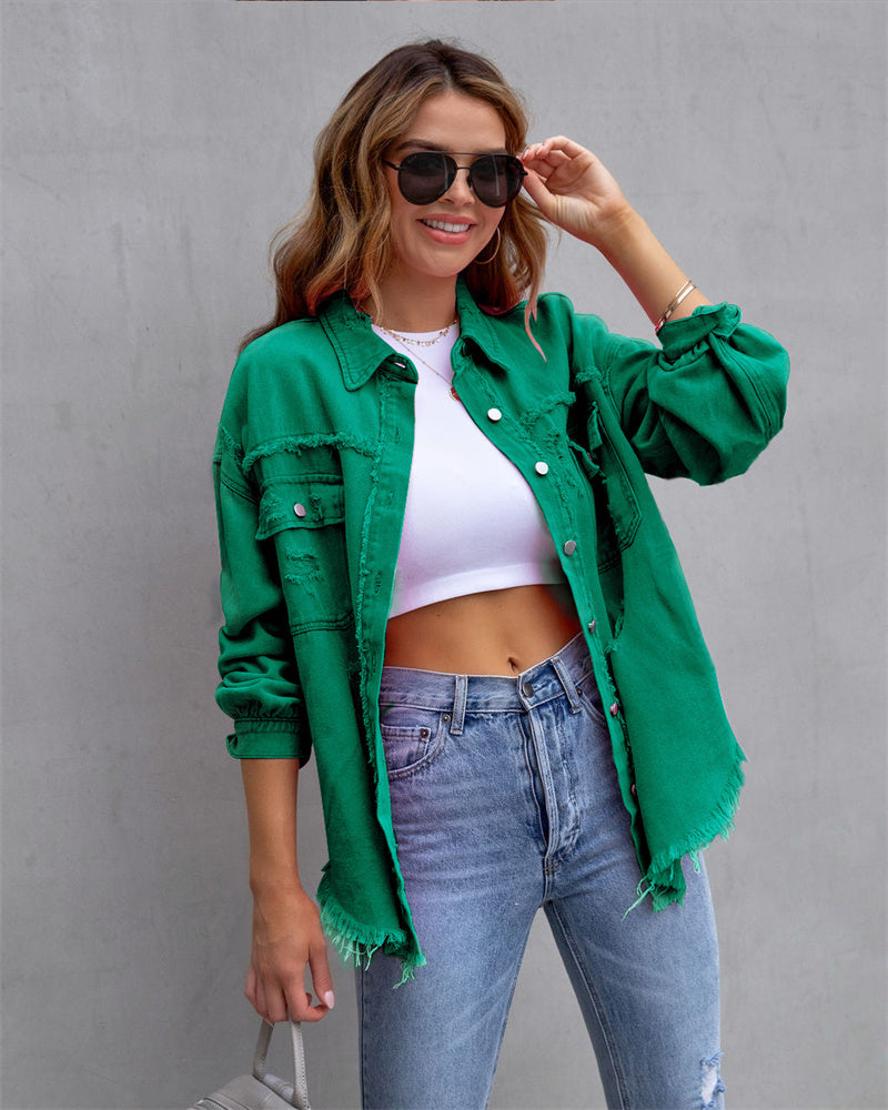 Raisa | Chaqueta vaquera de mujer en tonos primaverales – estilo casual