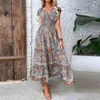 Elena | Vestido maxi bohemio con encanto retro