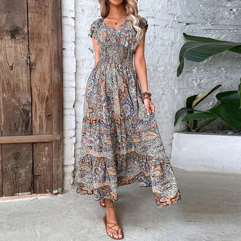 Elena | Vestido maxi bohemio con encanto retro