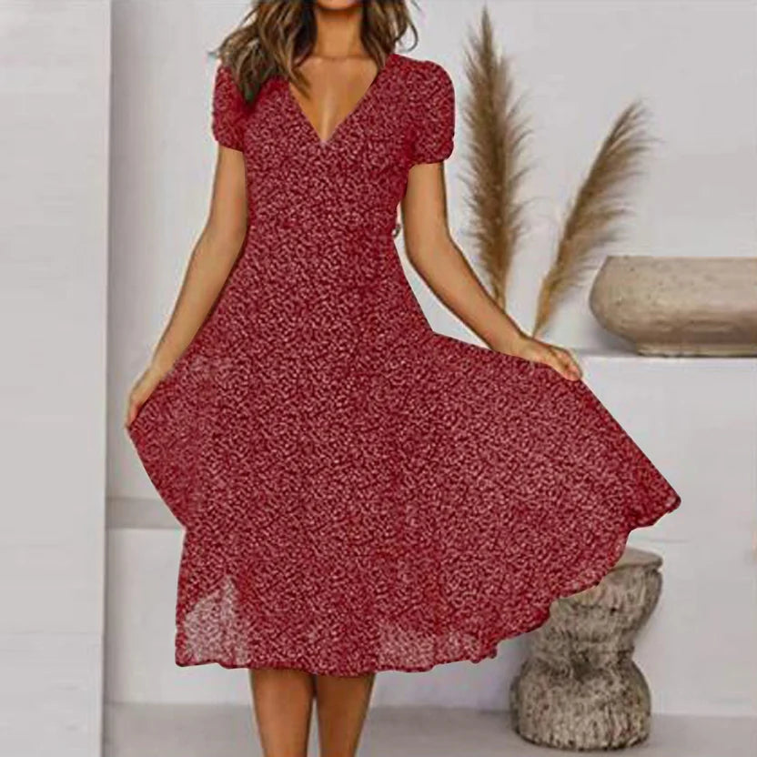 Natalia | Vestido Elegante A-Line con Escote en V