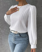 Zulema – Blusa elegante de cuello redondo para mujer