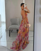 Saioa | Vestido largo floral de mujer con estilo romántico