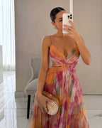 Saioa | Vestido largo floral de mujer con estilo romántico