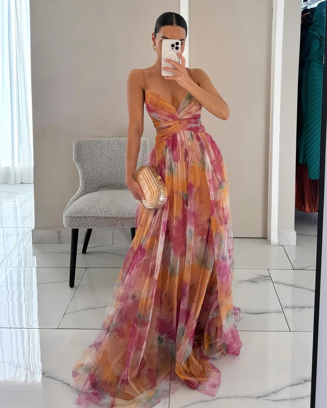 Saioa | Vestido largo floral de mujer con estilo romántico