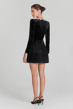 Claudia | Vestido de Terciopelo Sofisticado Chic