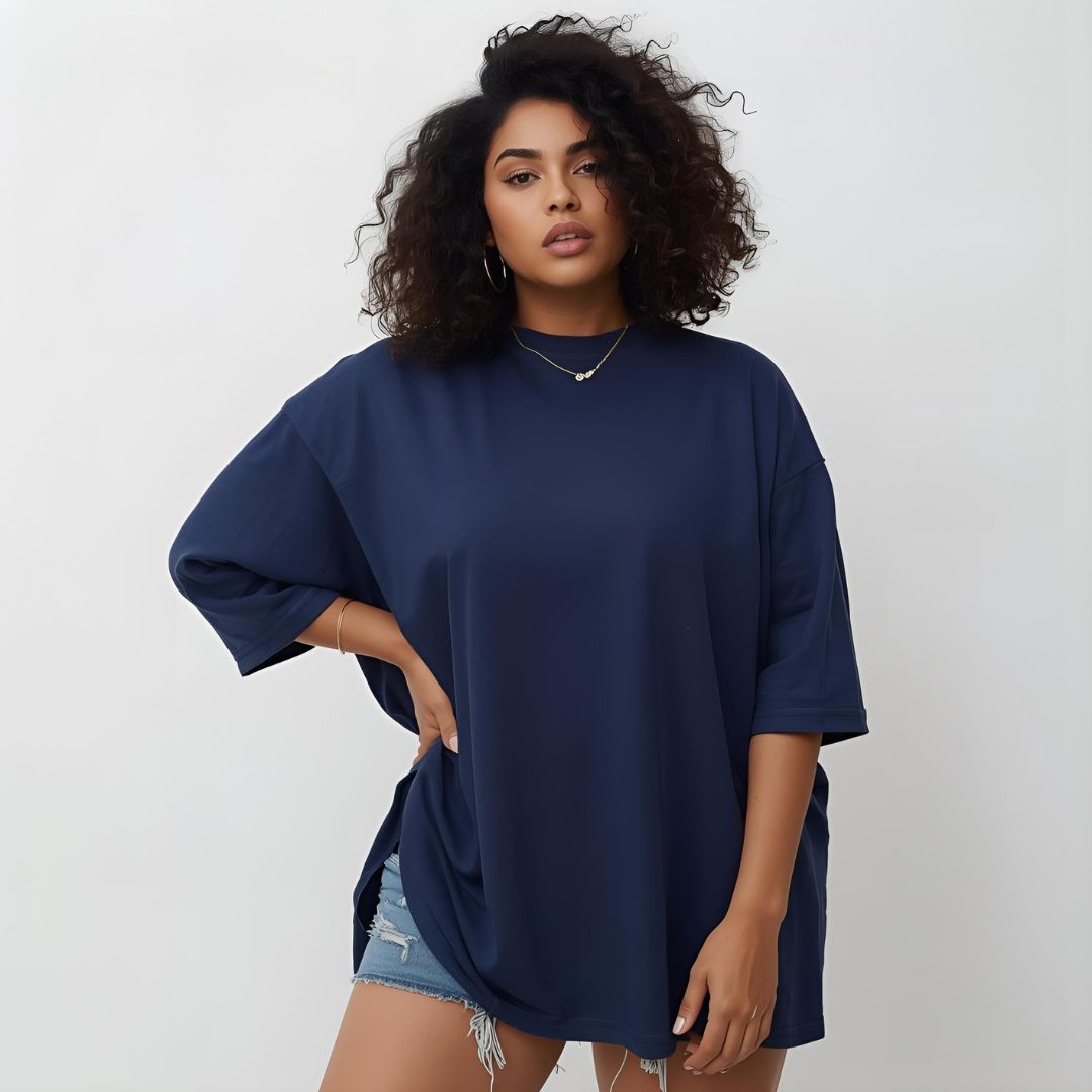 NOVA | Camiseta Azul Relajada