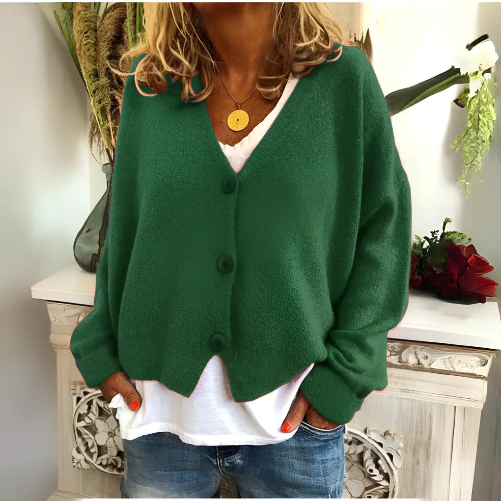 Elsa | Cárdigan de punto suave de corte relajado para mujer