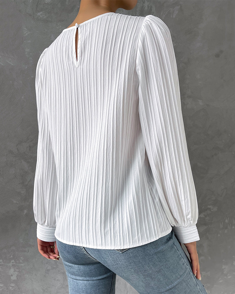 Zulema – Blusa elegante de cuello redondo para mujer