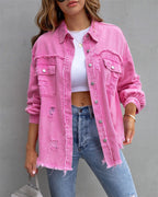 Raisa | Chaqueta vaquera de mujer en tonos primaverales – estilo casual