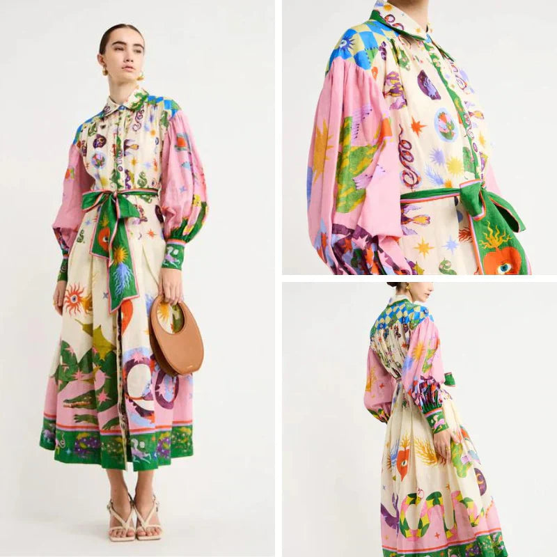 Adriana | Vestido Maxi Vintage de Flores y Estilo Chic