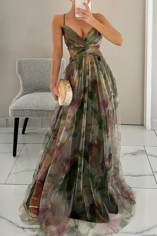 Saioa | Vestido largo floral de mujer con estilo romántico