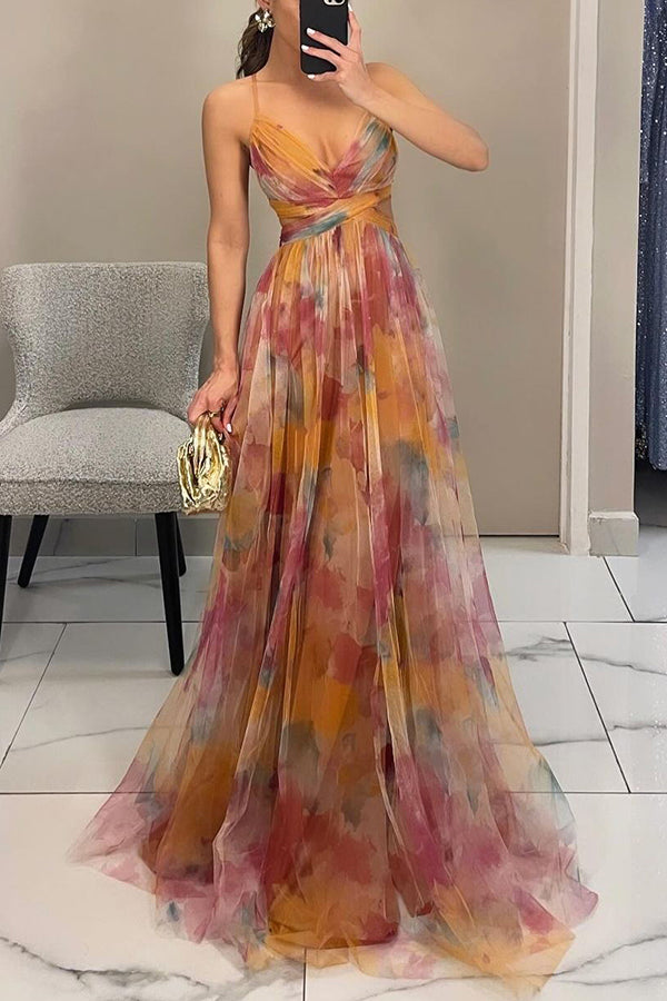 Saioa | Vestido largo floral de mujer con estilo romántico