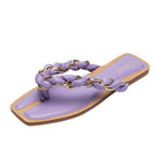 Ava | Sandalias Planas Mujer Verano con Cadenas Decorativas Estilo Playa