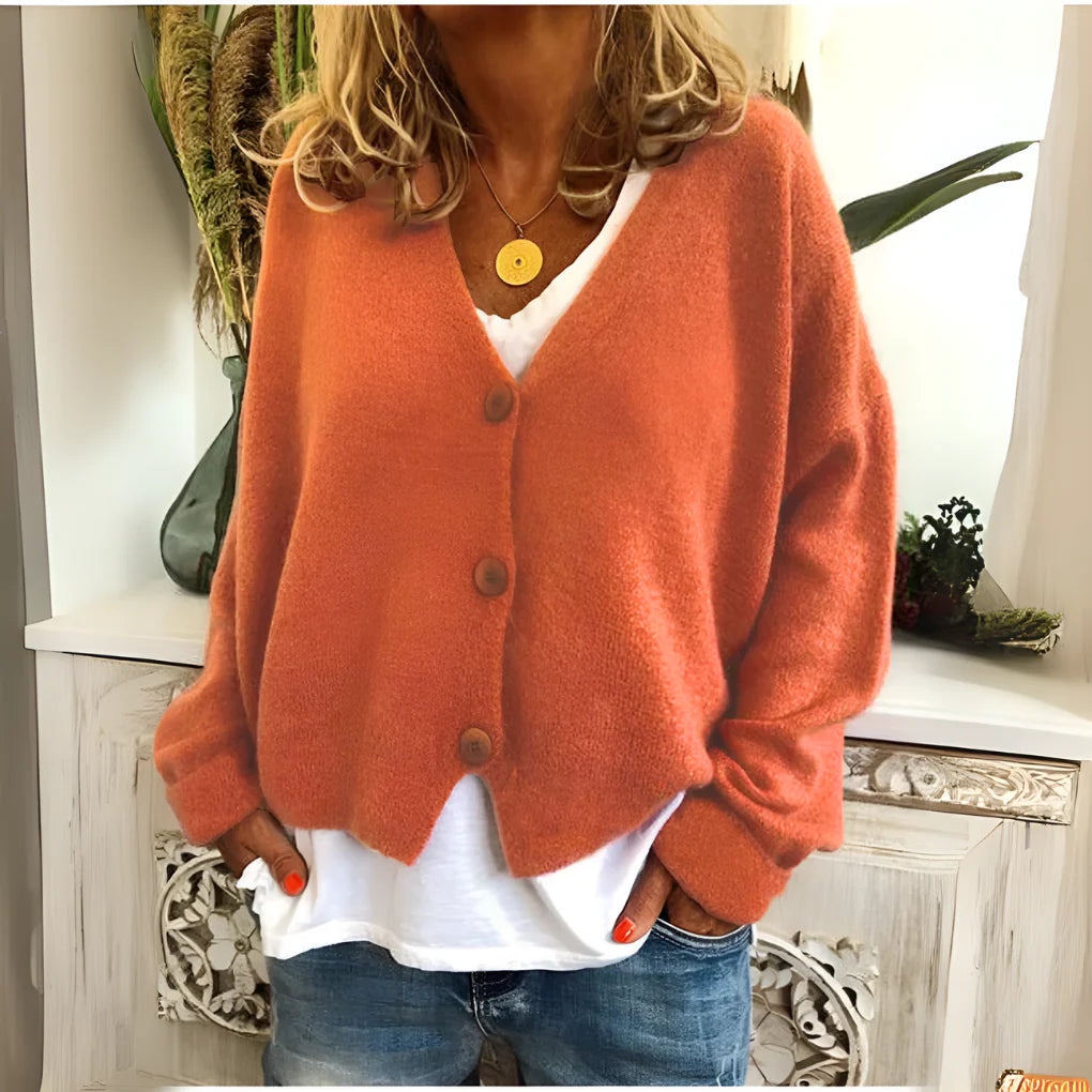 Elsa | Cárdigan de punto suave de corte relajado para mujer