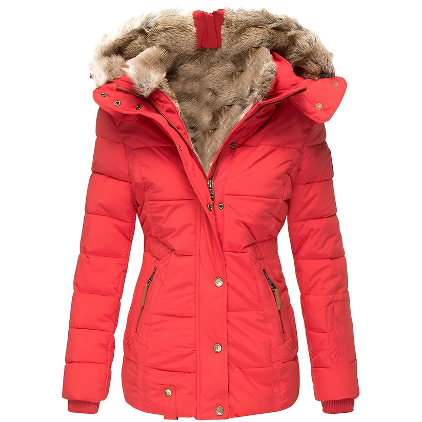 Noemí | Chaqueta elegante y cálida para mujer con capucha