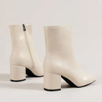 Begoña | Botines de mujer con tacón ancho y cremallera lateral