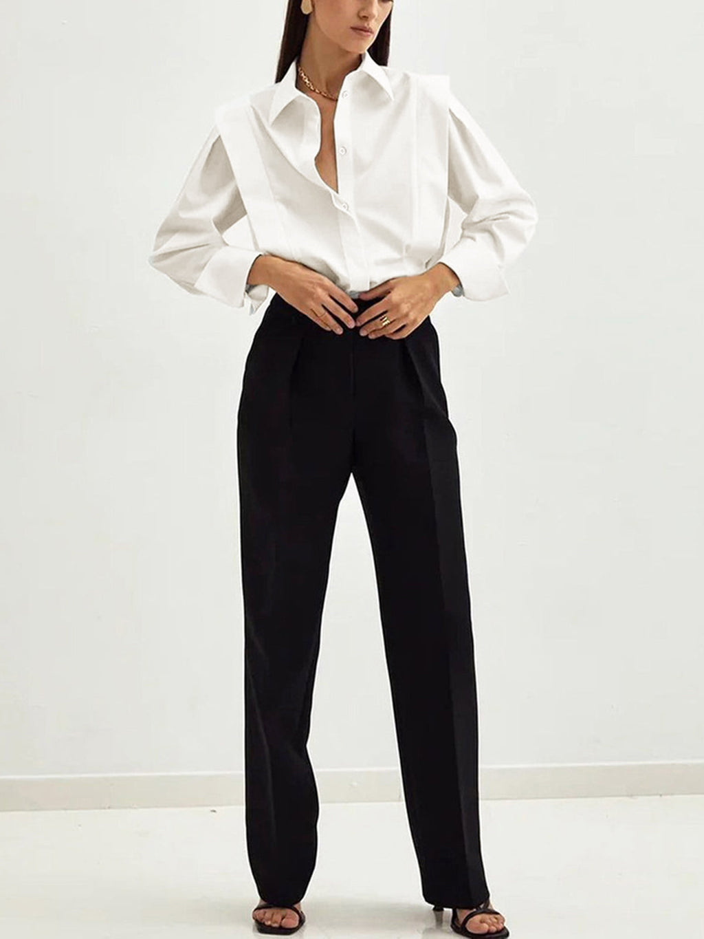 Candamira | Camisa de algodón con botones – básica elegante