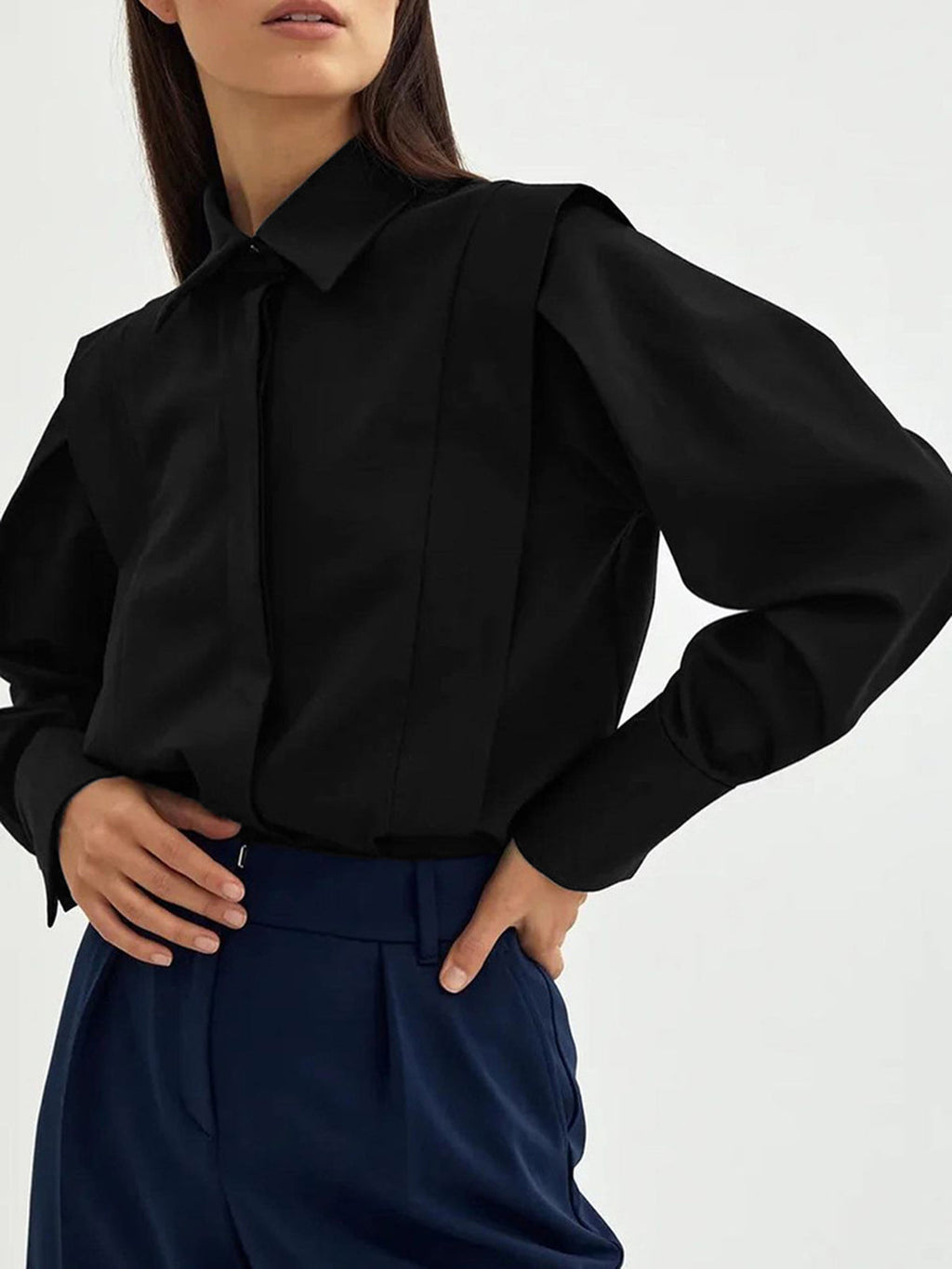 Candamira | Camisa de algodón con botones – básica elegante