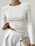 Delira | Blusa Slim Fit con Cuello Redondo