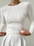 Delira | Blusa Slim Fit con Cuello Redondo