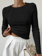 Delira | Blusa Slim Fit con Cuello Redondo