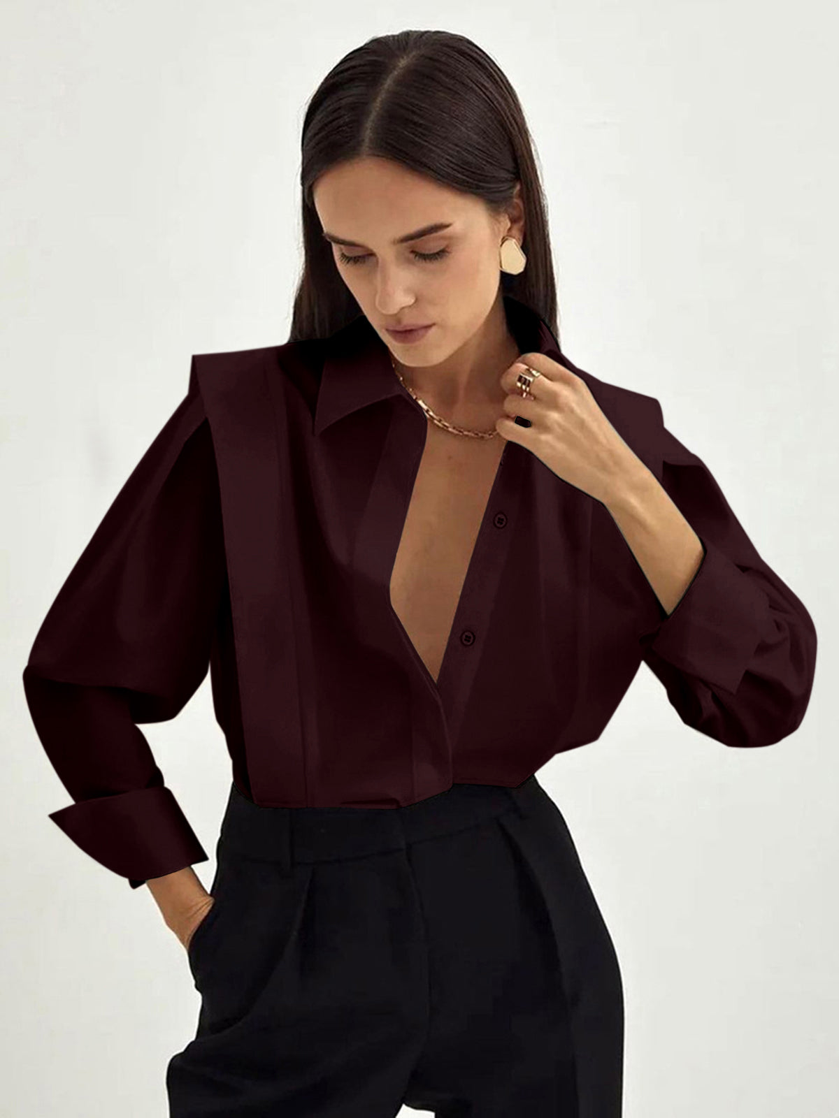 Candamira | Camisa de algodón con botones – básica elegante