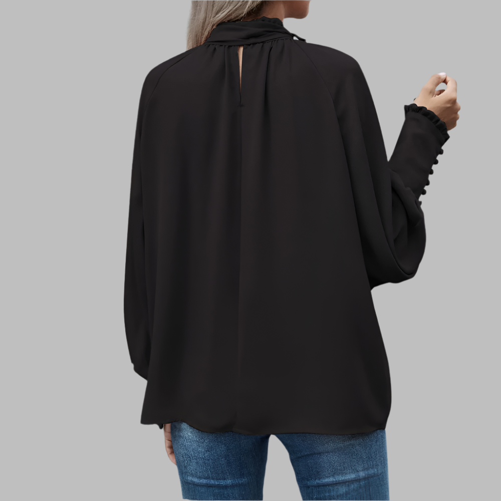 Xiana | Blusa elegante con lazo y mangas largas para mujer