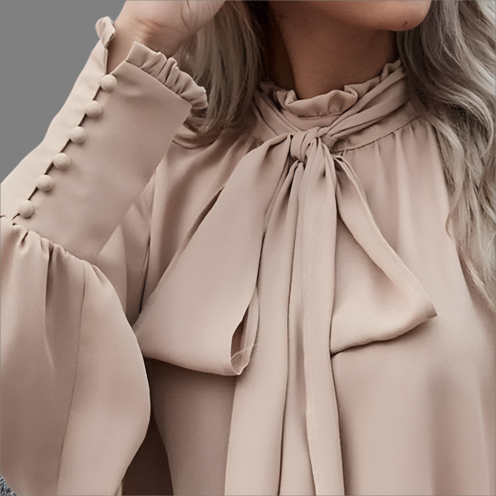 Xiana | Blusa elegante con lazo y mangas largas para mujer